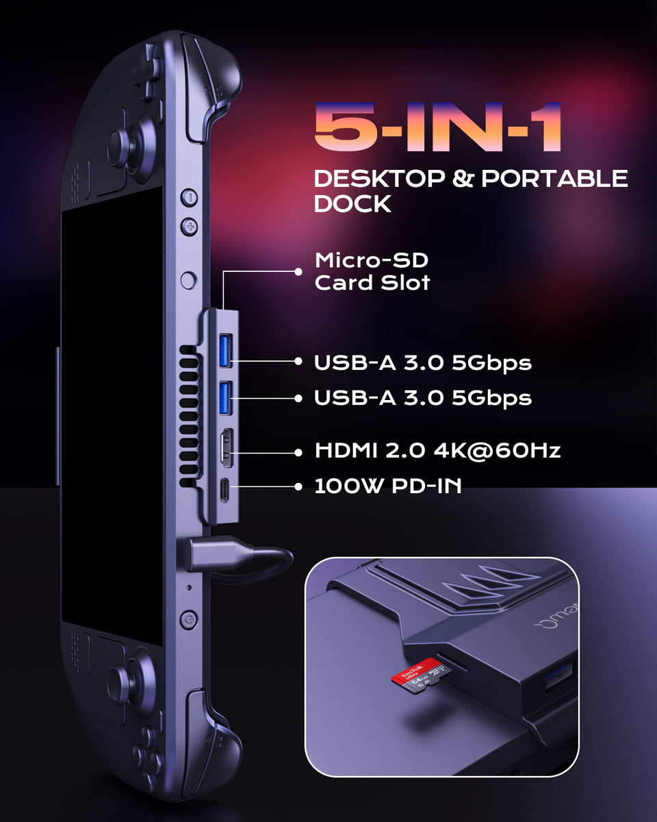 Portable 5-in-1 Steam Deck Dock – NewQ Official