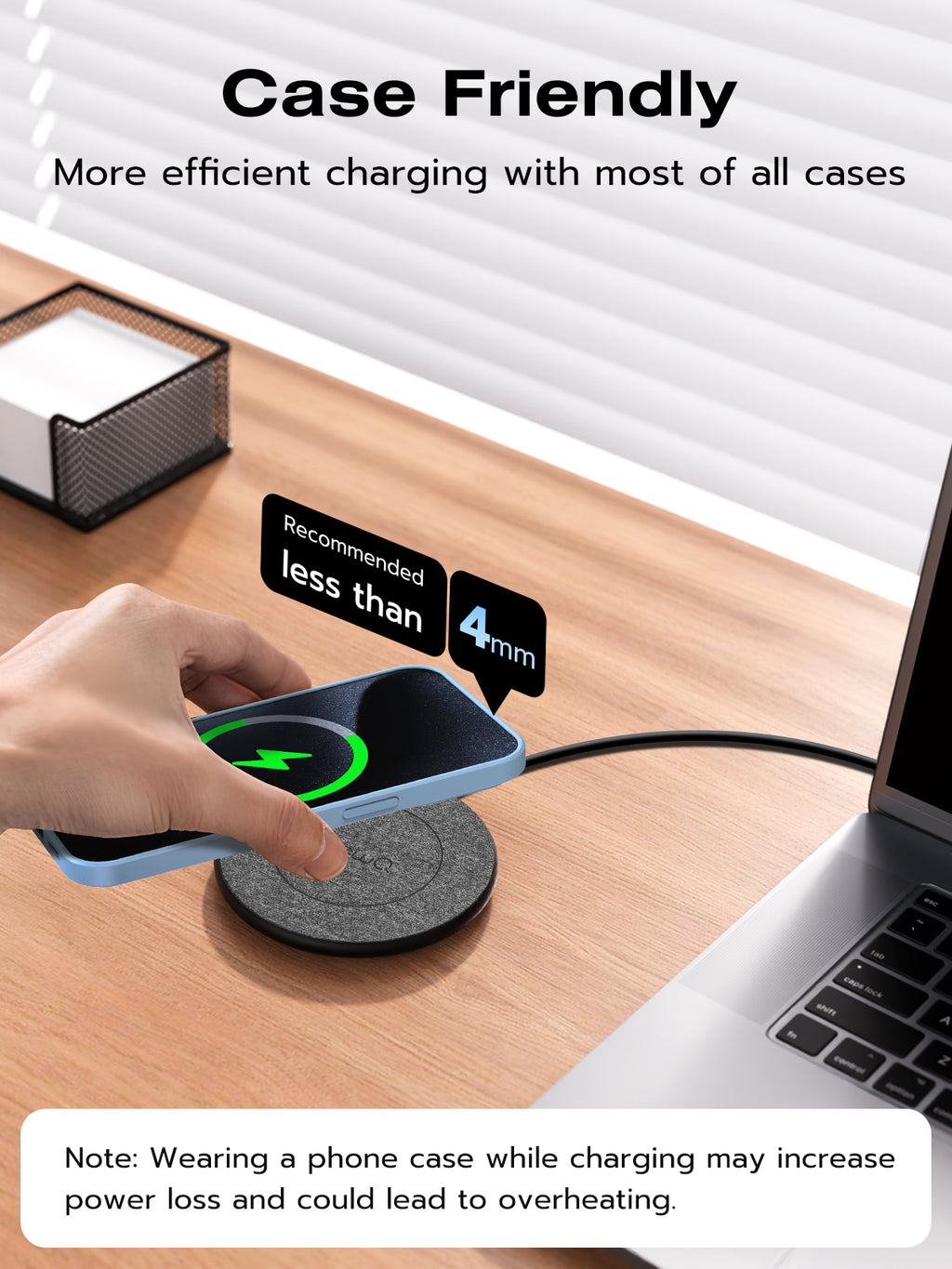 Wireless Charging Pad with 20W Adapter, 2 Pack