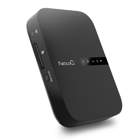 NewQ Filehub & Portable Router for Traveling & SD Card Backup & File Sharing