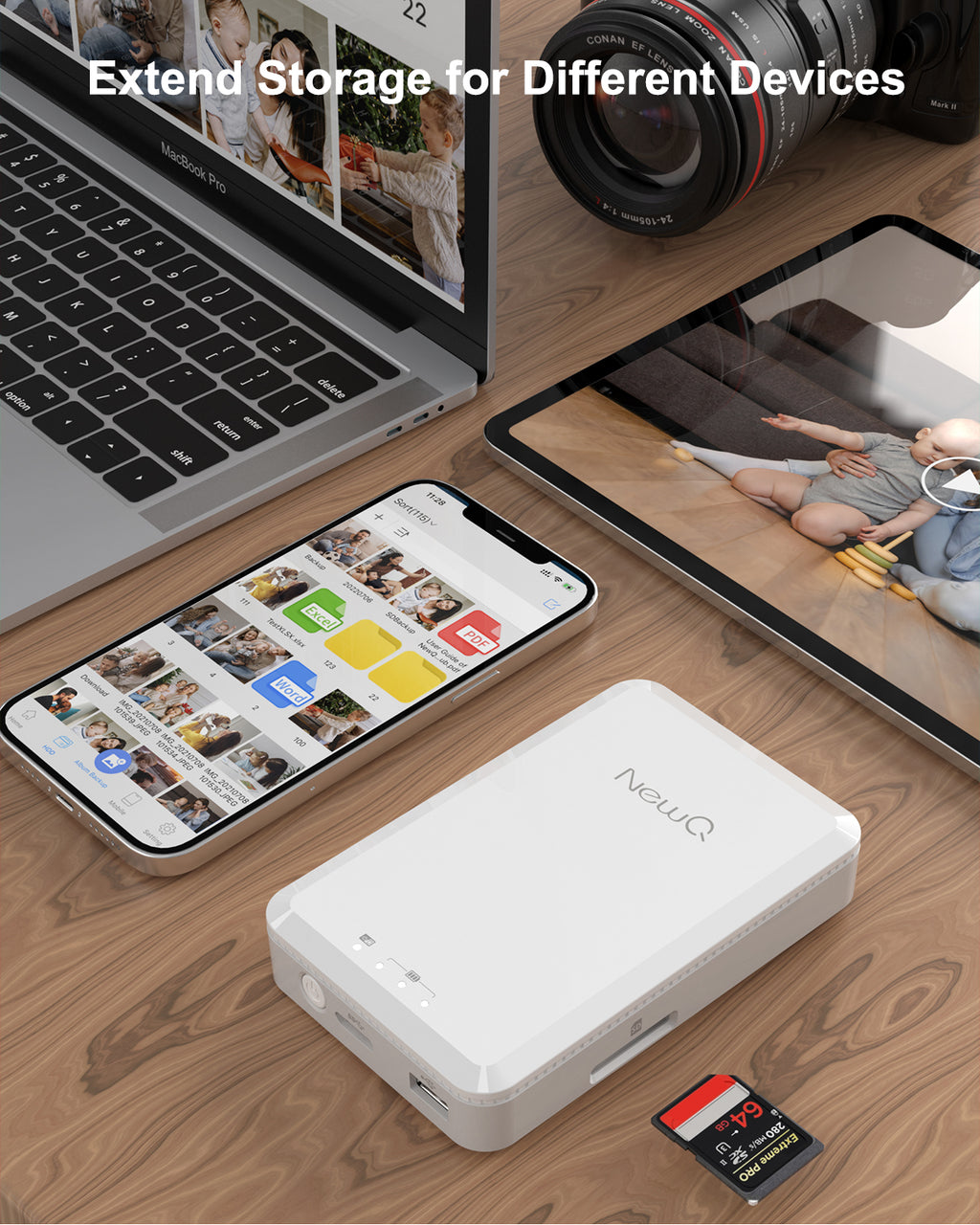 External Hard Drive for iPhone Computer 2TB – NewQ Official