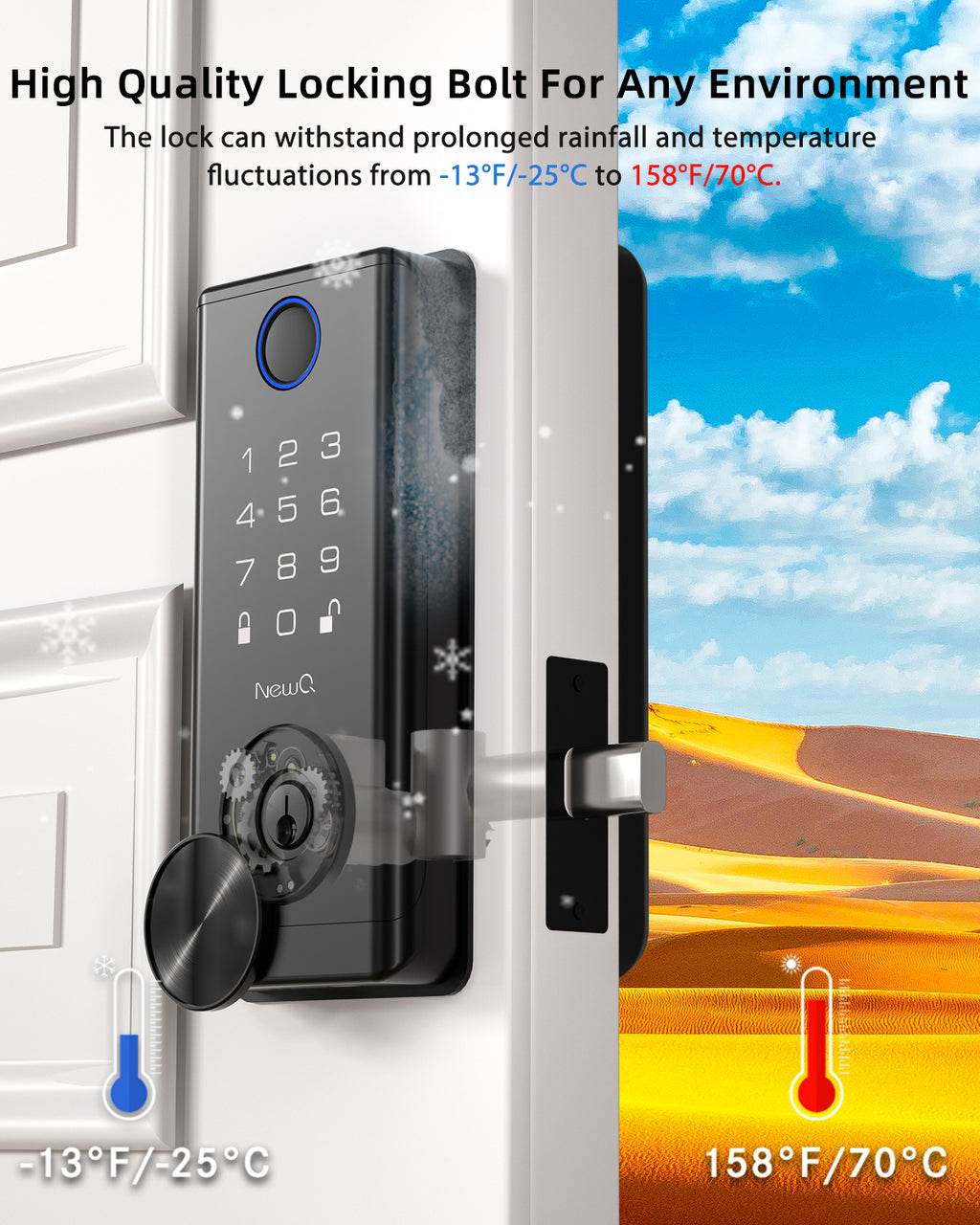Smart Digital Code Door Lock Fingerprint /Keyboard Electronic Knob Security  Home